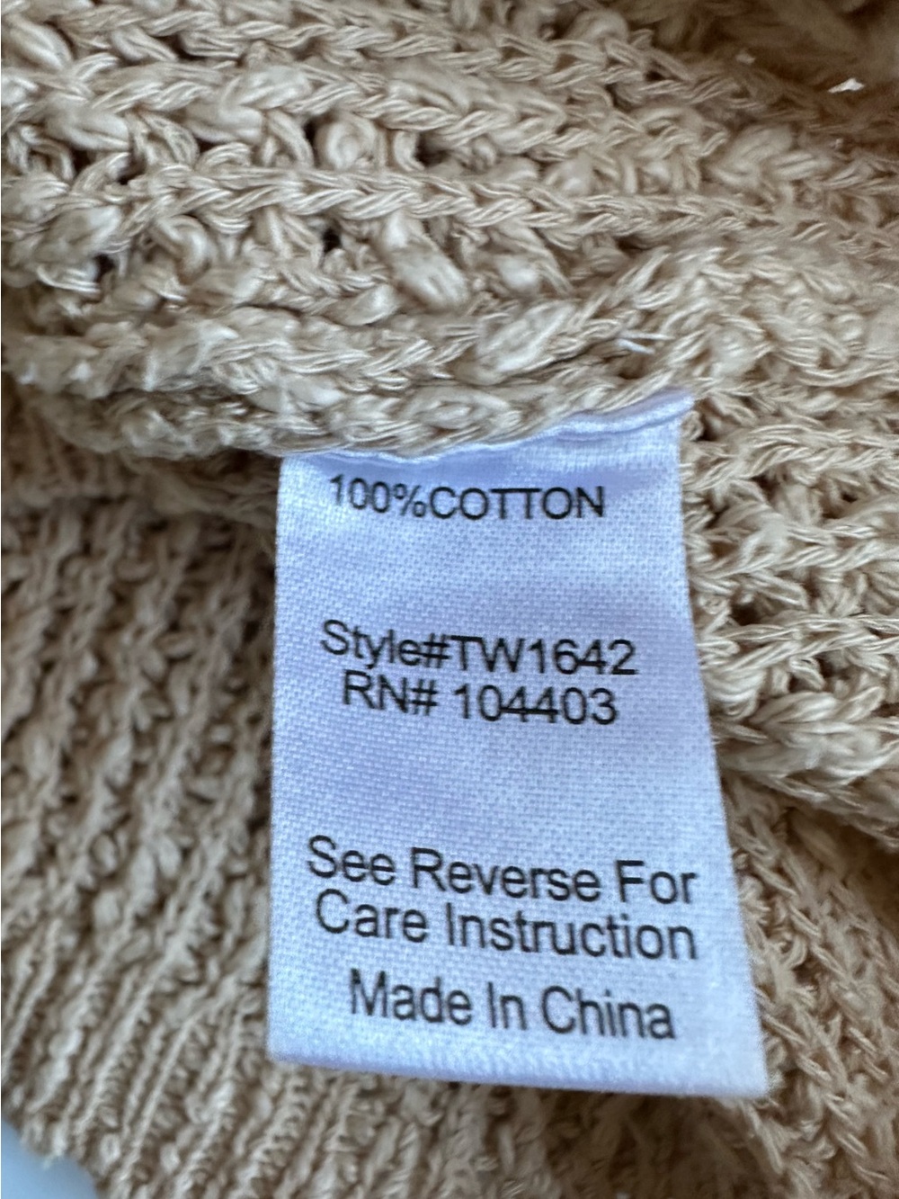 The Workshop Cotton Knit Sweater Top Beige Coastal Boxy Small - Picture 10 of 10